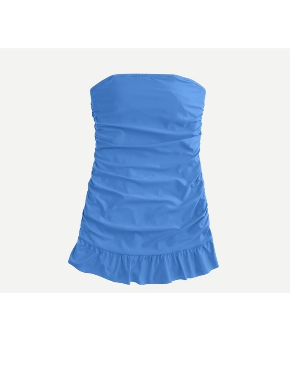 J. Crew Light Blue Ruched One-Piece Swimsuit/ Swimdress - Picture 6 of 6